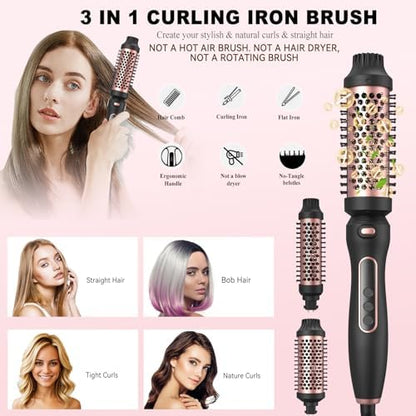 UMIGA professional blowout ceramic brush showing different barrel sizes for volumizing hair