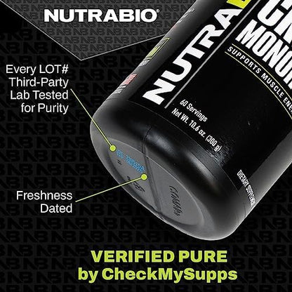 NutraBio Alpha EAA nutritional label showing full spectrum BCAA profile