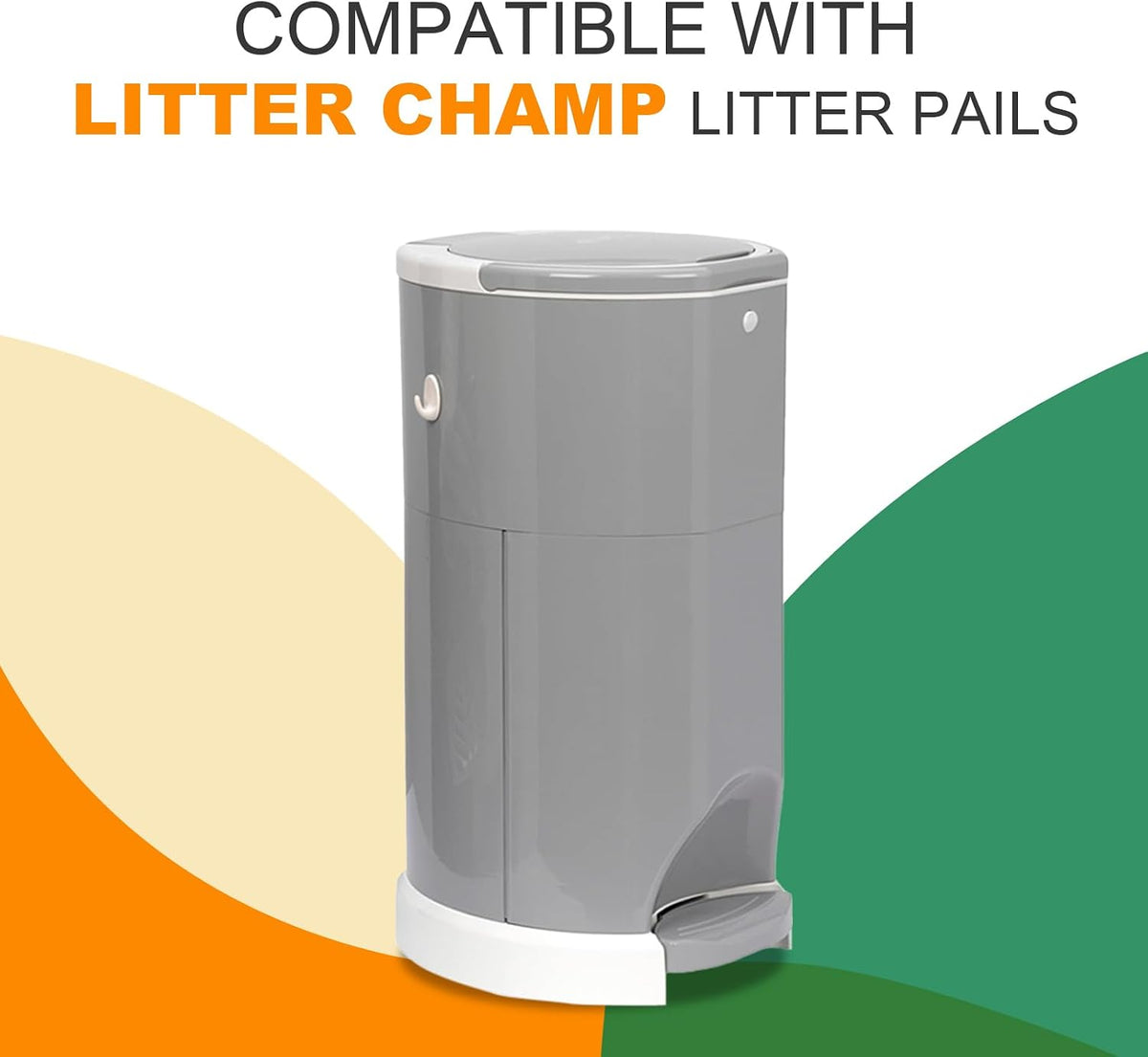 Complete six count set of premium pet pail refill rolls for hygienic home care.