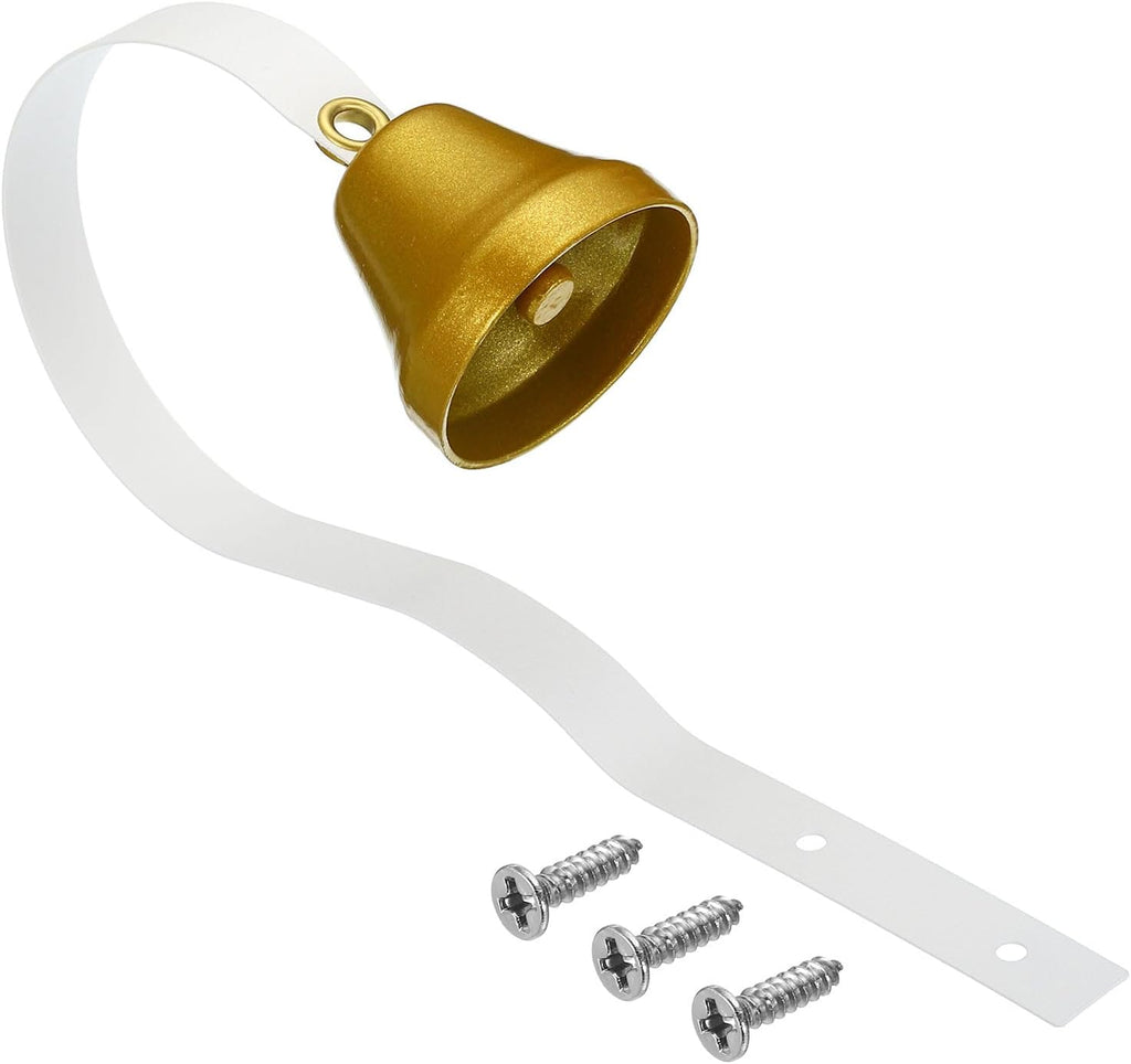 Wall mounted dog training bell with installation hardware