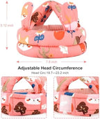 Close up of soft shock-absorbing material on baby helmet