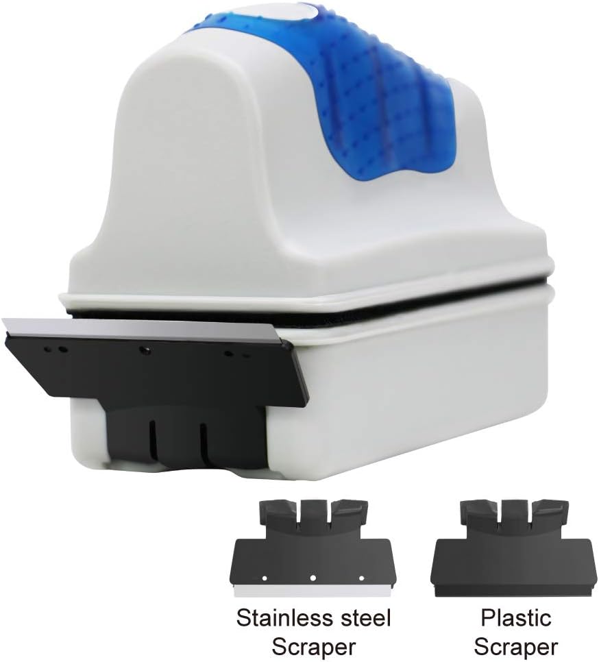 Jasonwell floating fish tank scrubber showing external handle and internal magnetic brush piece