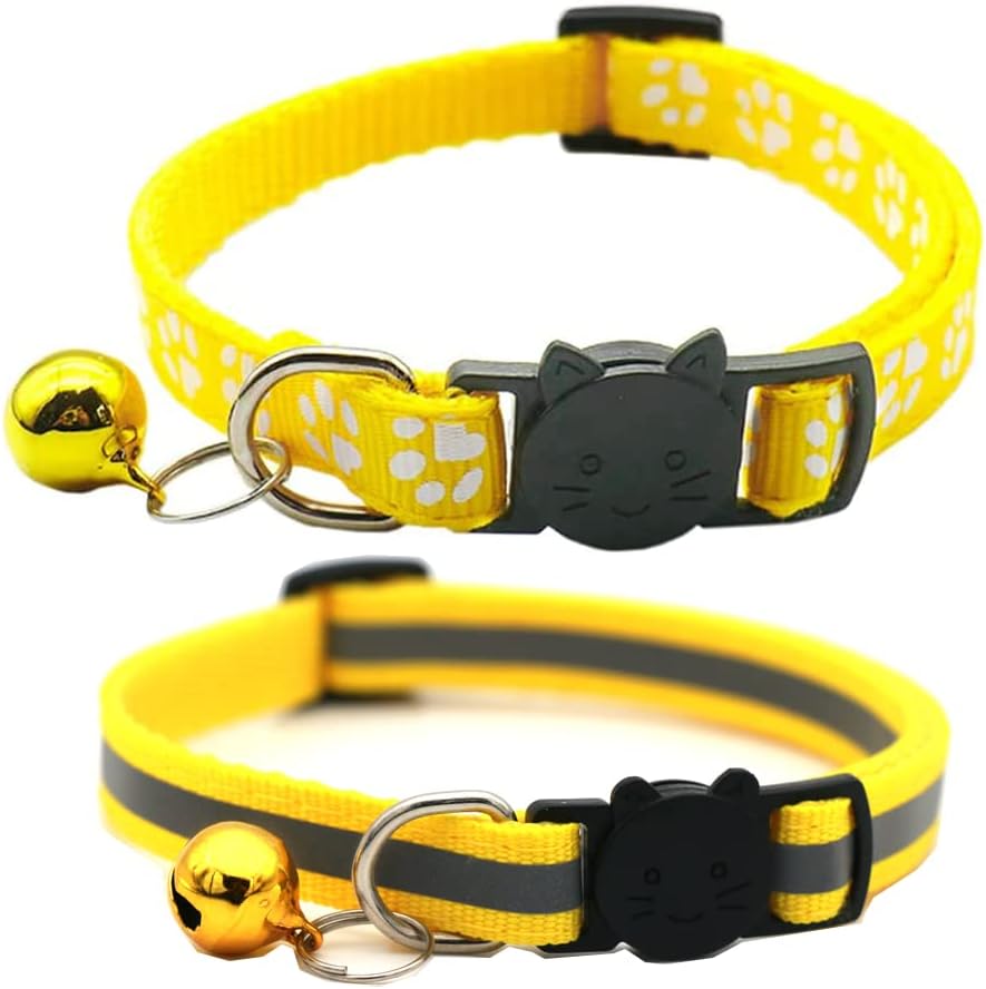 2 Pack Cat Collars Quick Release Reflective Kitten Collar with Bell & Safety Release (Black) - Image 10