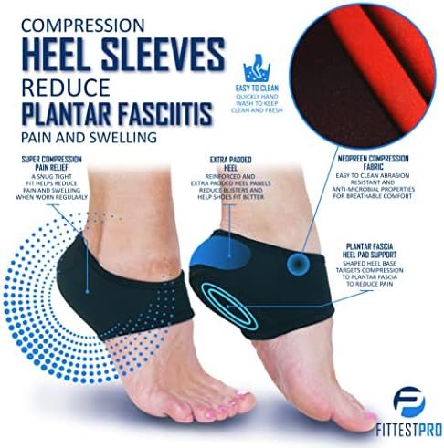 Fittest Pro fabric compression sleeves for arch support and foot stability.