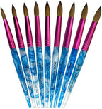Side view of professional acrylic nail art brush
