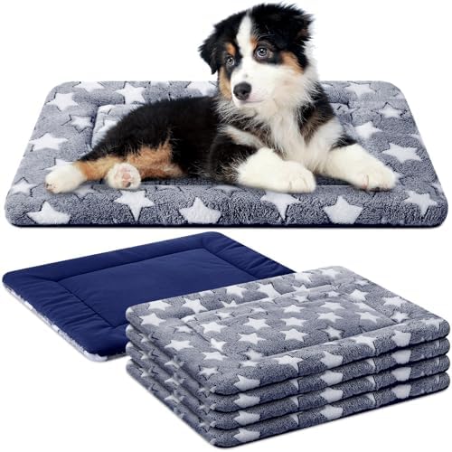 VitalCozy reversible pet kennel bed mat showing breathable linen cotton side