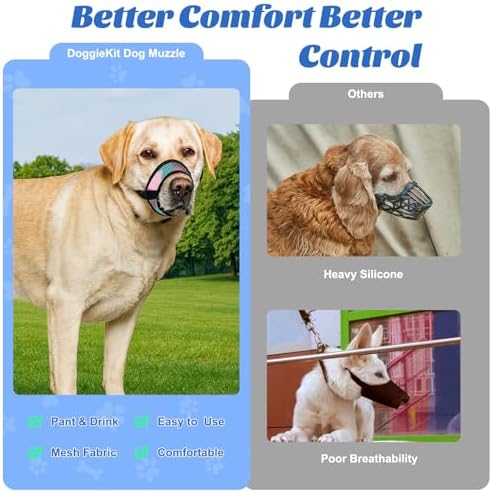 DoggieKit muzzle demonstrated on a medium sized dog breed