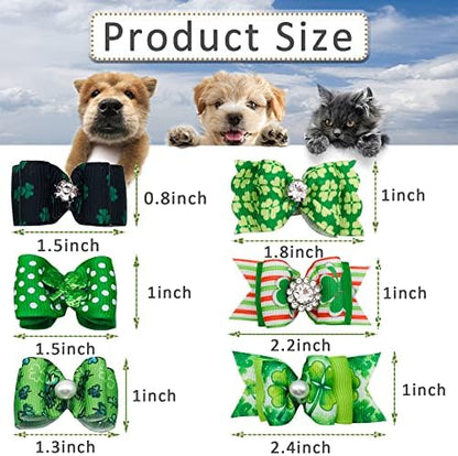 Detailed view of handmade ribbon bows for pet grooming