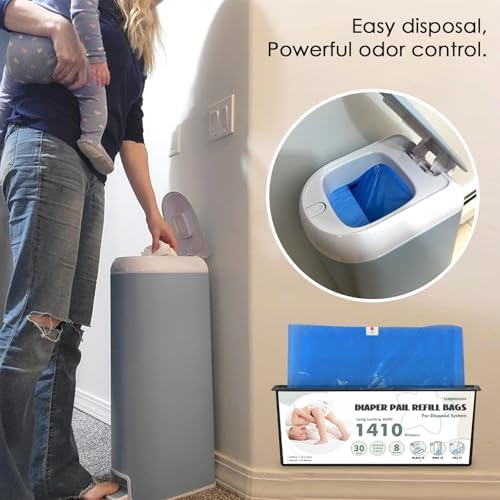 Demonstration of the heavy duty leak proof bottom seal on nursery refill liners.