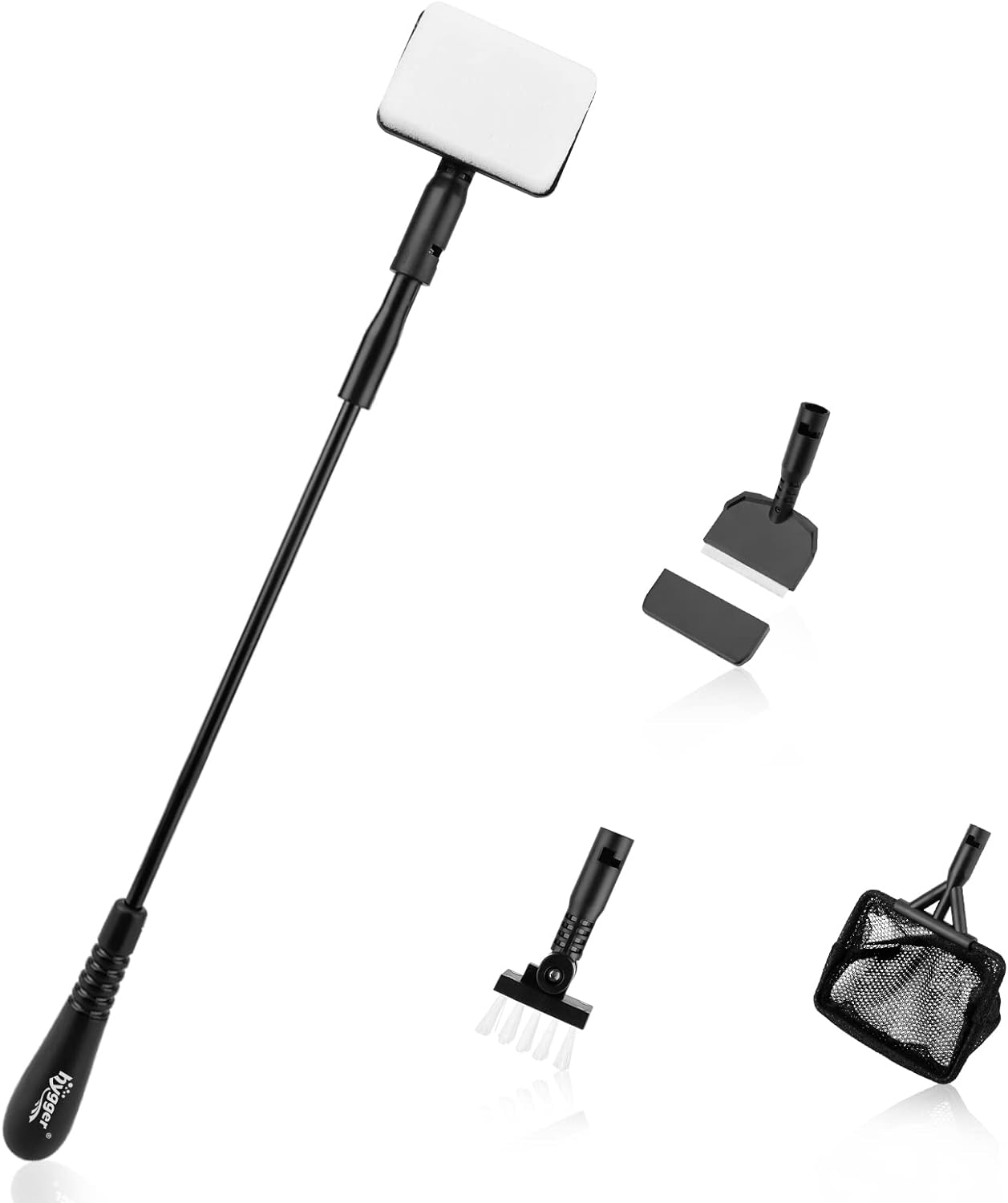 Hygger 4 in 1 mini fish tank cleaner kit packaging and accessories