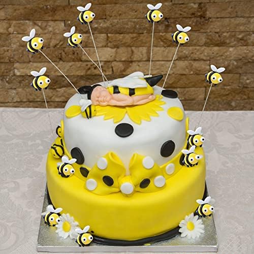 Kids birthday party bee themed cupcake accessories