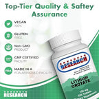 NCI Advanced Research Dr. Hans Nieper Lithium Orotate supplement tablet size and shape