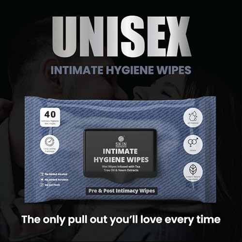pH balanced wet wipes with tea tree oil and neem extracts for intimate freshness