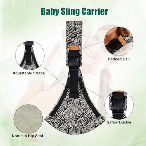 Compact Yemyig baby carrier folded up neatly next to an open travel diaper bag