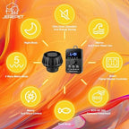 Compact dimensions comparison of the ultra quiet 12W aquarium power head.