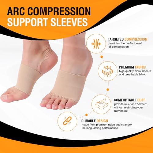 Side view of Doc Miller compression brace on a foot for plantar fasciitis relief