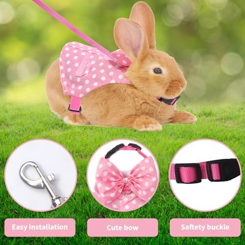 Habbiful pink polka dot rabbit dress with elegant bow detail packaging view