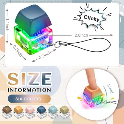 Close up view of the mechanical key button stress relief cube showing the inner switch details