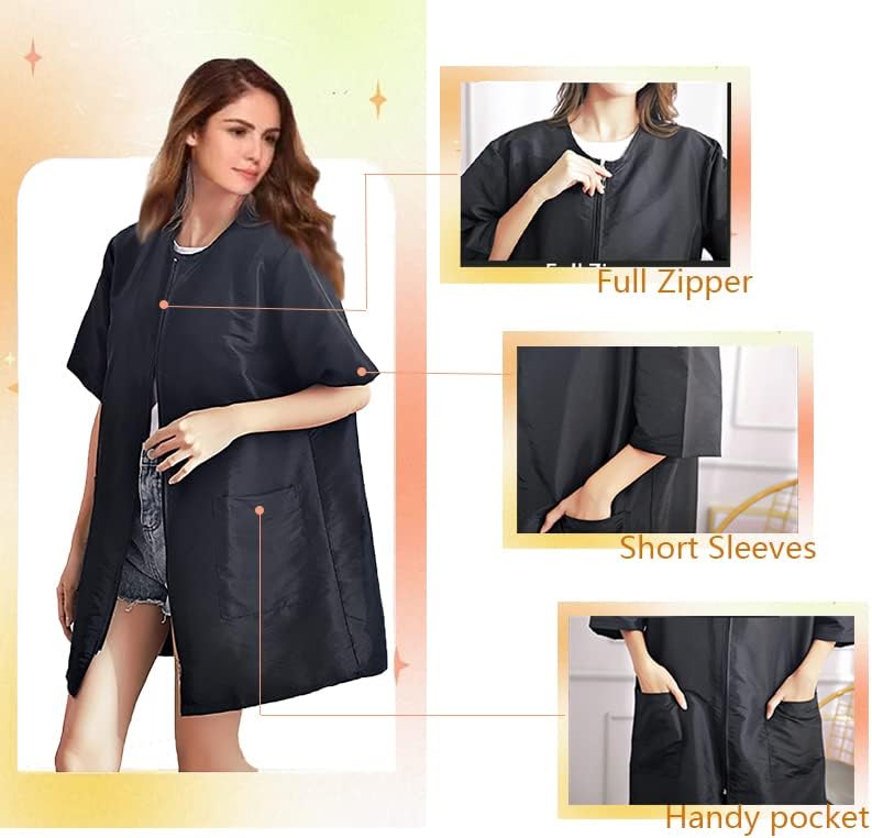 Close up of Gliitatu anti-static grooming smock fabric