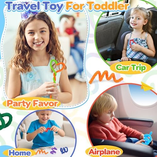 Flexible silicone fidget stick wrapped securely around a wrist for portable travel use