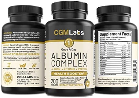 CGM Labs premium albumin complex full packaging display