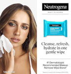 Hyaluronic acid cleansing towelettes dissolving waterproof mascara gently