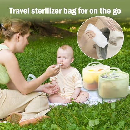 Demonstration of sicyeast sterilizer bag folding for travel