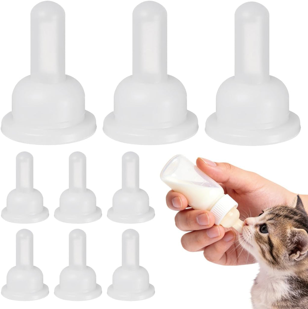 Gatuida 40-Pack Silicone Pet Nursing Nipples front view of the complete bulk package containing white replacement pacifiers.