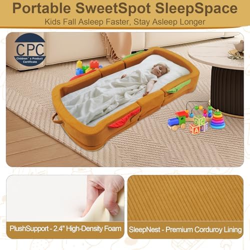 Liftoza kids travel cot hidden child safe zipper and removable cover detail