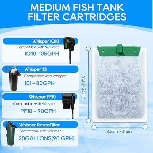 Cunina activated carbon aquarium filter inserts for water clarity