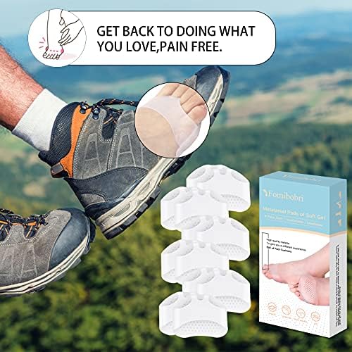 Six pairs of medical grade silicone metatarsal inserts for bunion protection.