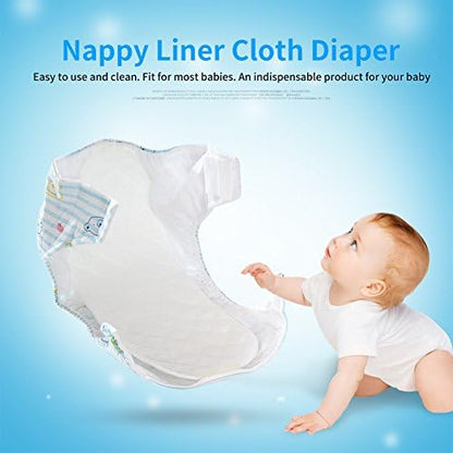 Set of ten white reusable incontinence cloth diaper pads