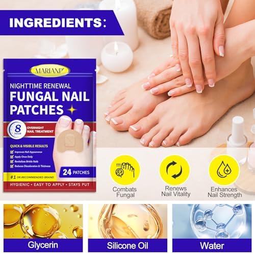 Comparison of thick discolored nail versus restored clear nail after treatment