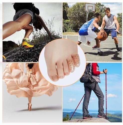 Trimmable clear gel toe protectors for men and women close up