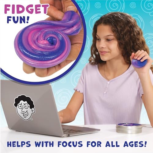 Premium silicone sensory putty from Crazy Aaron's in a metallic four inch storage container for stress relief therapy
