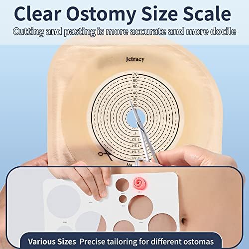 Pack of twenty Jctracy ostomy pouches showing the opaque design and built in odor filter.