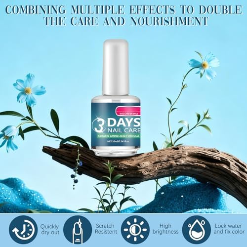 Applying keratin nail care oil to cuticles