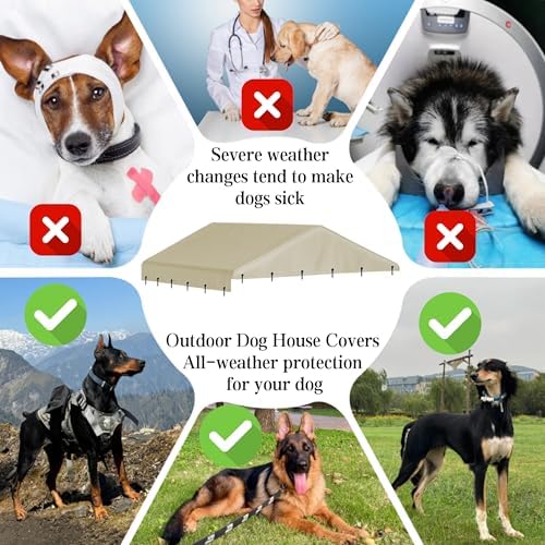 Top angle view of the black ten by ten feet NGB replacement cover providing complete UV and weather protection for pets.