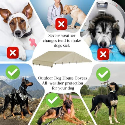 Top angle view of the black ten by ten feet NGB replacement cover providing complete UV and weather protection for pets.