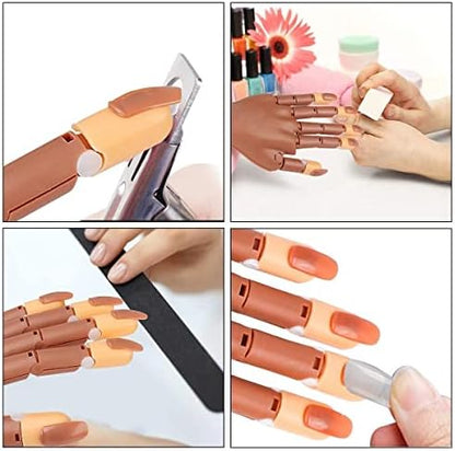 Deciniee acrylic nail practice hand set with included nail accessories