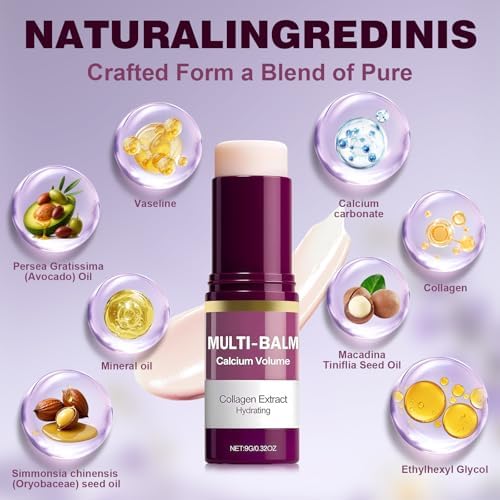 Hydrating anti wrinkle balm stick texture close up view