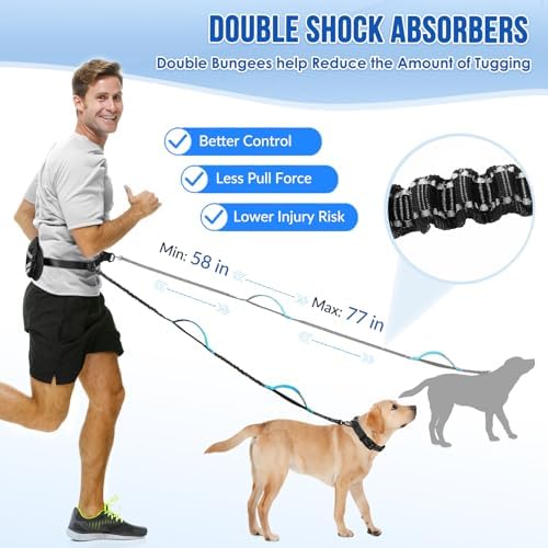 SlowTon dog leash dual handle control system