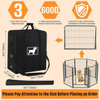 Black pet fence travel handbag with widened adjustable shoulder strap for RV trips