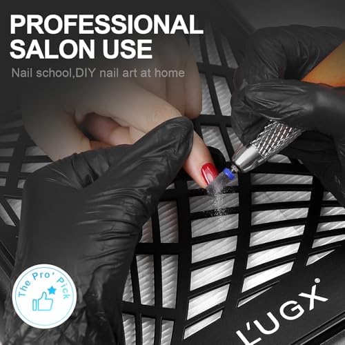 L'UGX nail tech fan extractor with adjustable speed control knob