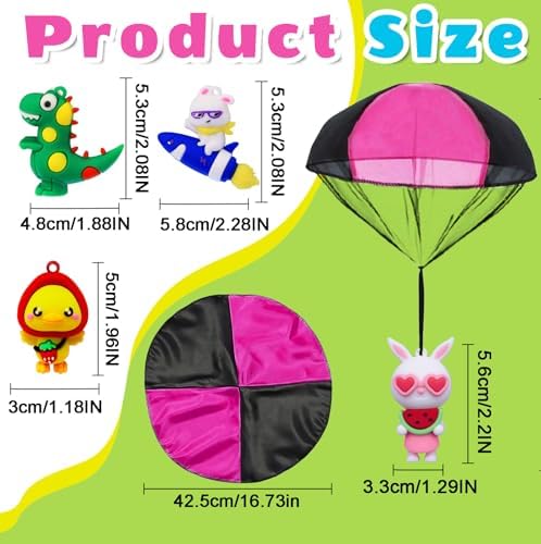 Unbranded cartoon character parachute toys flying toys for kids outdoor play