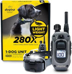 Dogtra 280X handheld transmitter showing LCD screen and central button