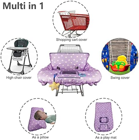 Infant high chair cover with thick padding and smartphone pouch close up layout