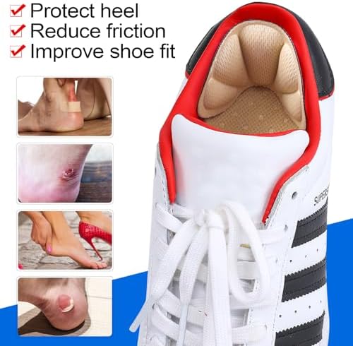 Ergonomic heel grips and metatarsal pads for loose fitting boots.