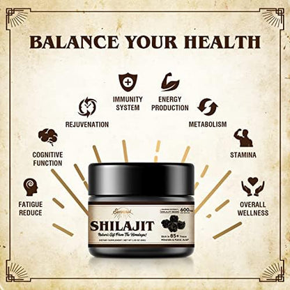 Authentic USA imported Sennasi shilajit resin rich in fulvic acid.