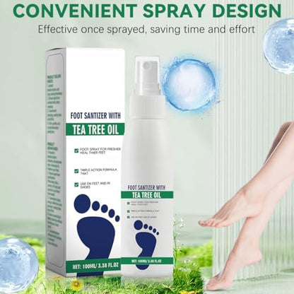 Natural ingredients label featuring tea tree oil and oregano leaf extracts.